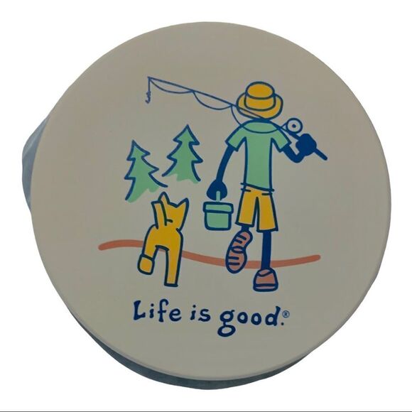 Life Is Good Set of Four Ceramic Coasters - Picture 1 of 4